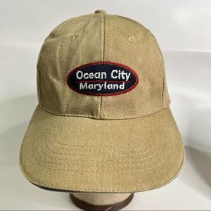 Triangle Headwear Tan Ocean City Maryland Ball cap